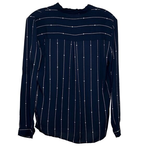 Rails - "Rhea" Stars and Stripes Necktie Blouse - Size XS, Navy Blue, White - Picture 5 of 13
